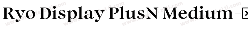 Ryo Display PlusN Medium字体转换